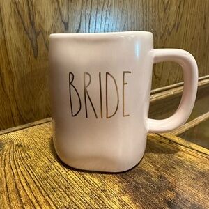Rae Dunn BRIDE Pink with Gold Letters Ceramic Coffee Mug Brand NEW!!